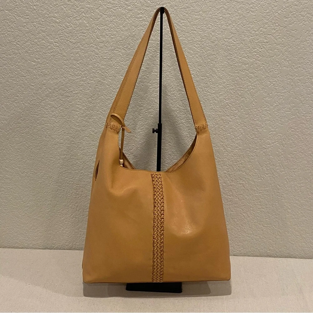 The Sak Tan Leather Hobo Shoulder Bag - Excellent Condition